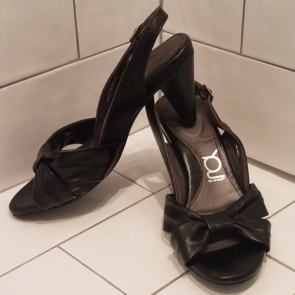 NWOT YOU by Crocs Black Slingback Heels
